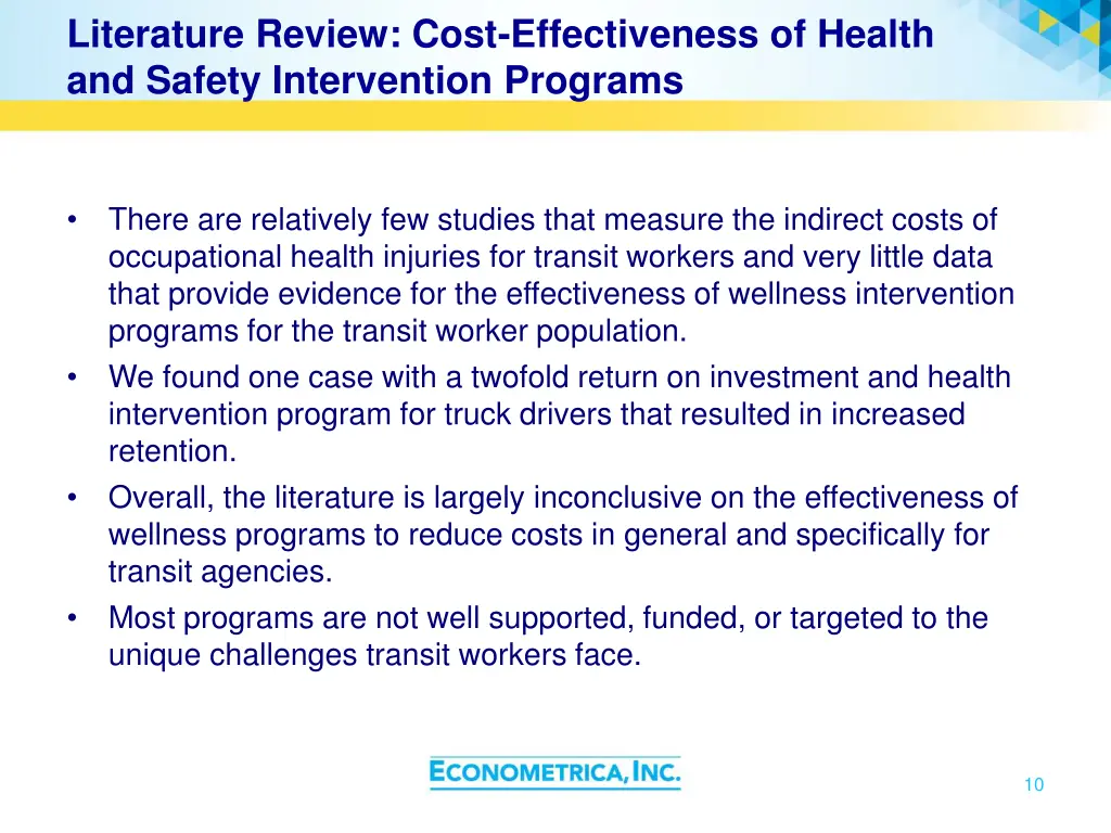 literature review cost effectiveness of health