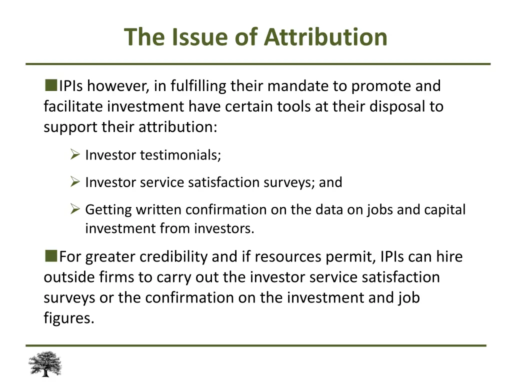 the issue of attribution 1