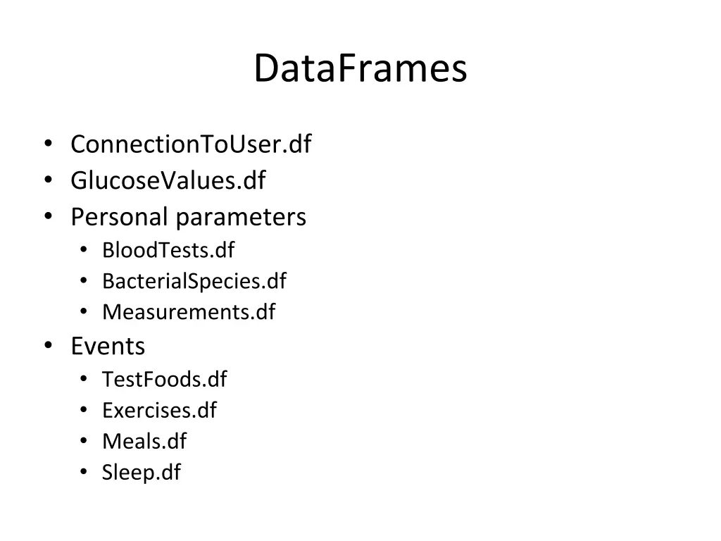 dataframes