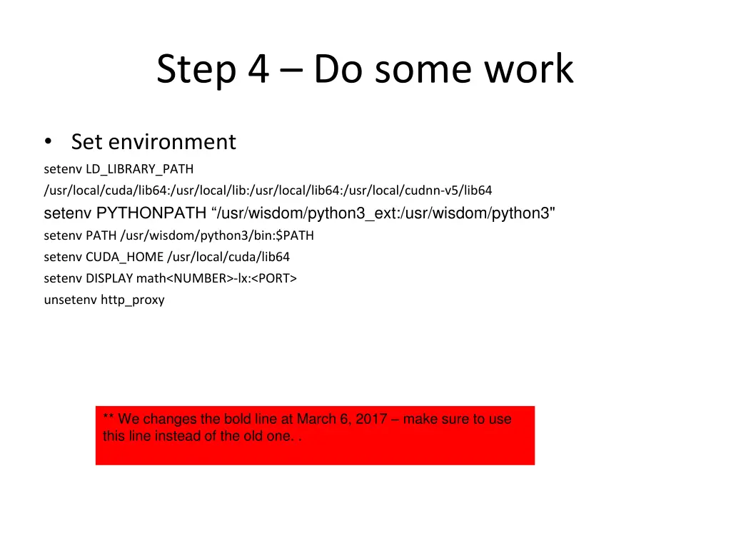 step 4 do some work