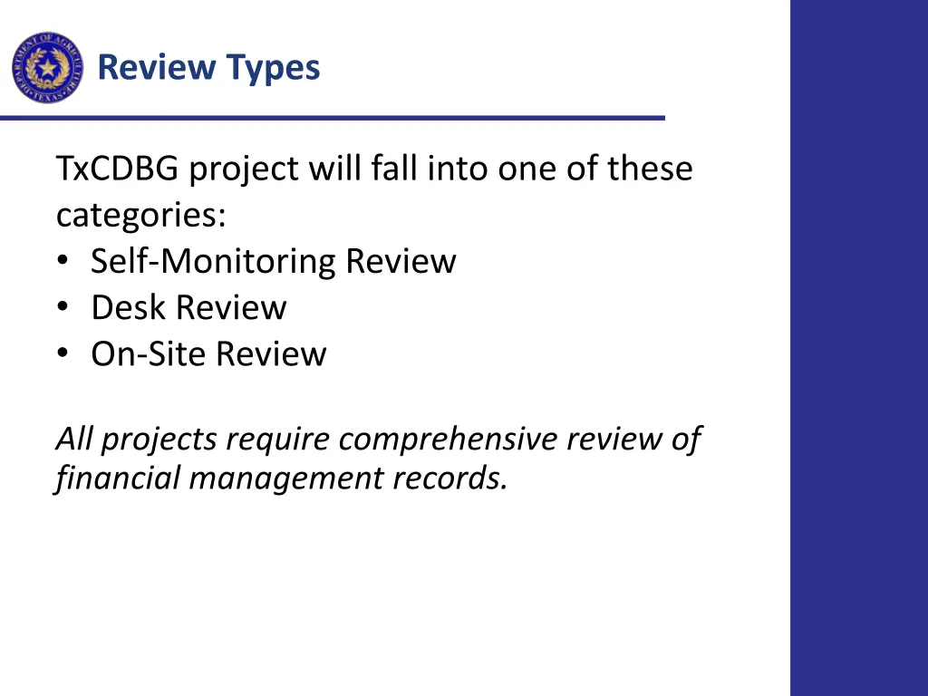 review types