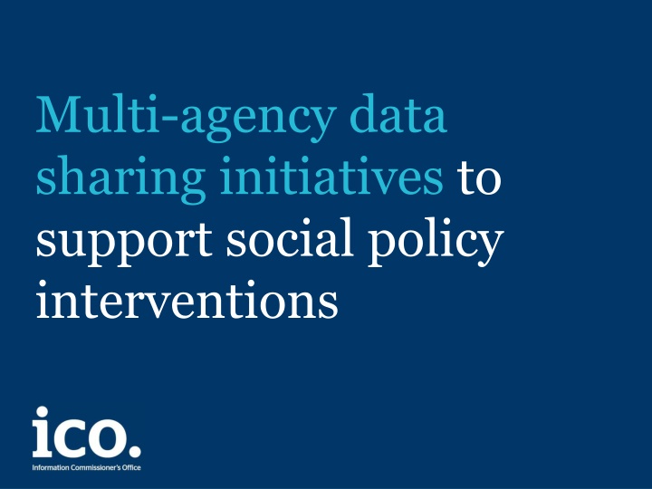 multi agency data sharing initiatives to support