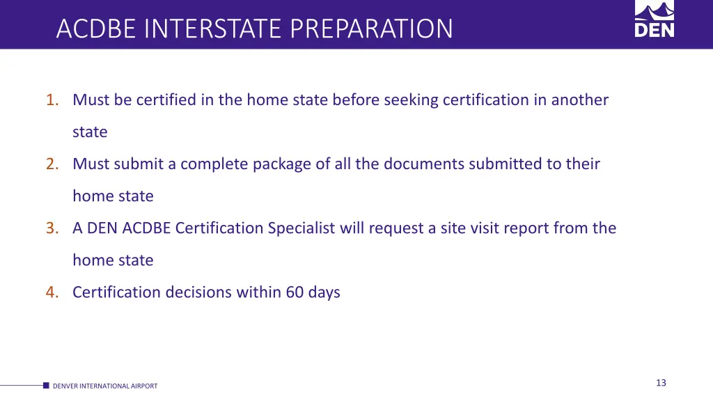 acdbe interstate preparation