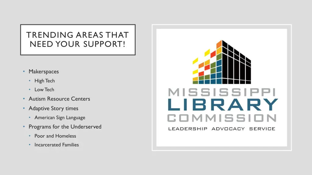 trending areas that need your support