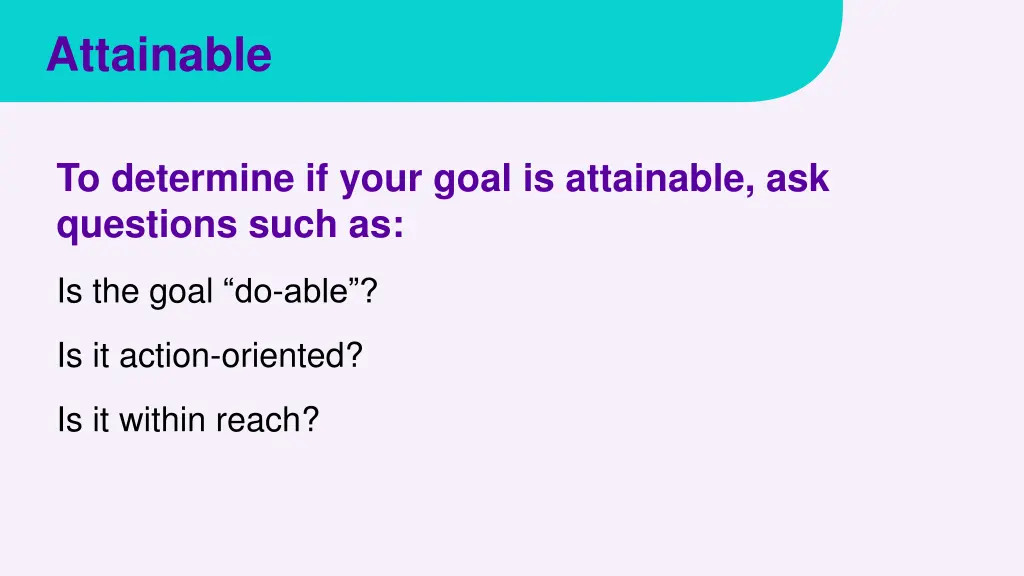 attainable
