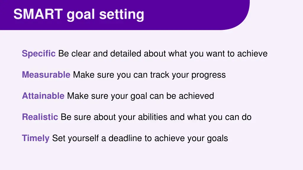 smart goal setting