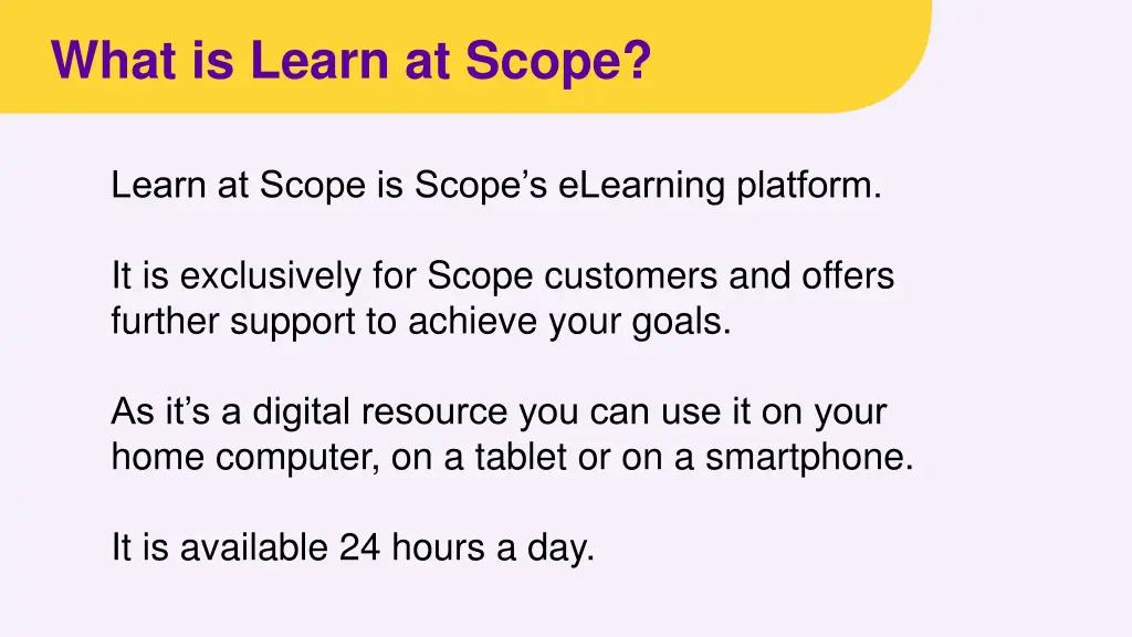 what is learn at scope