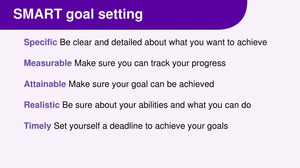 smart goal setting