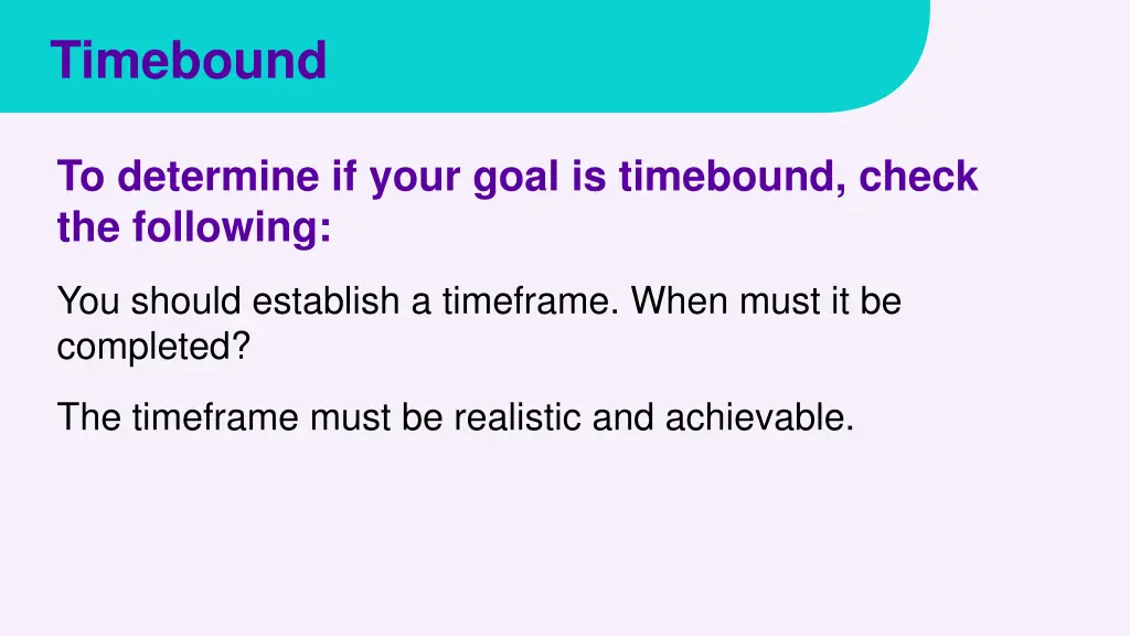timebound