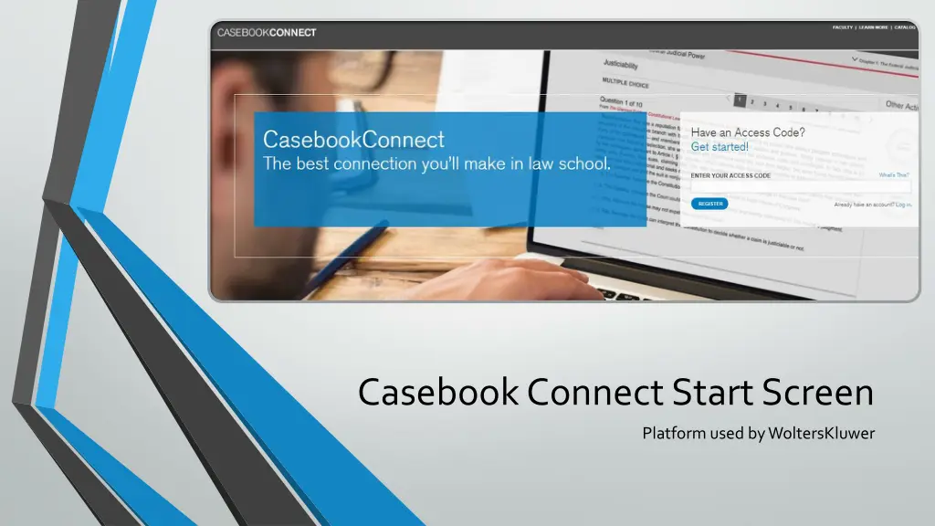 casebook connect start screen