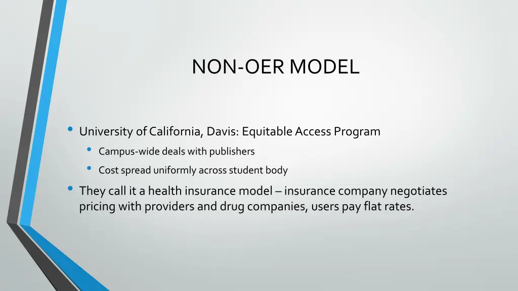 non oer model