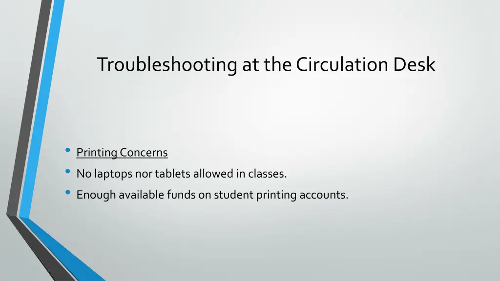 troubleshooting at the circulation desk 1