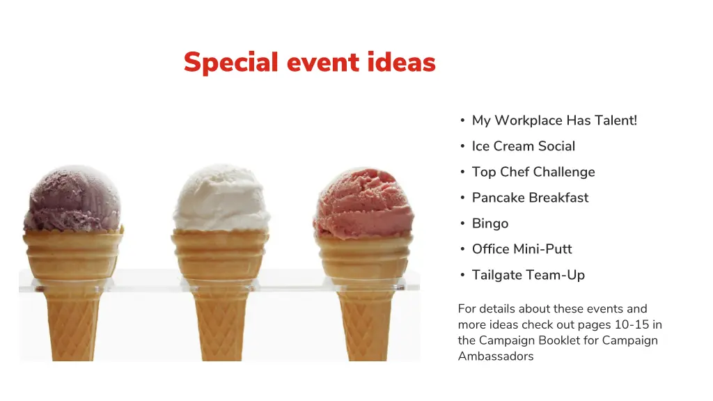 special event ideas