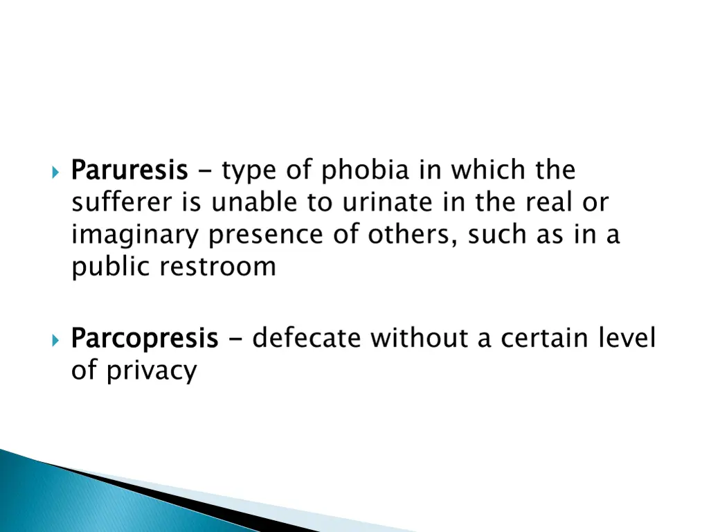 paruresis sufferer is unable to urinate