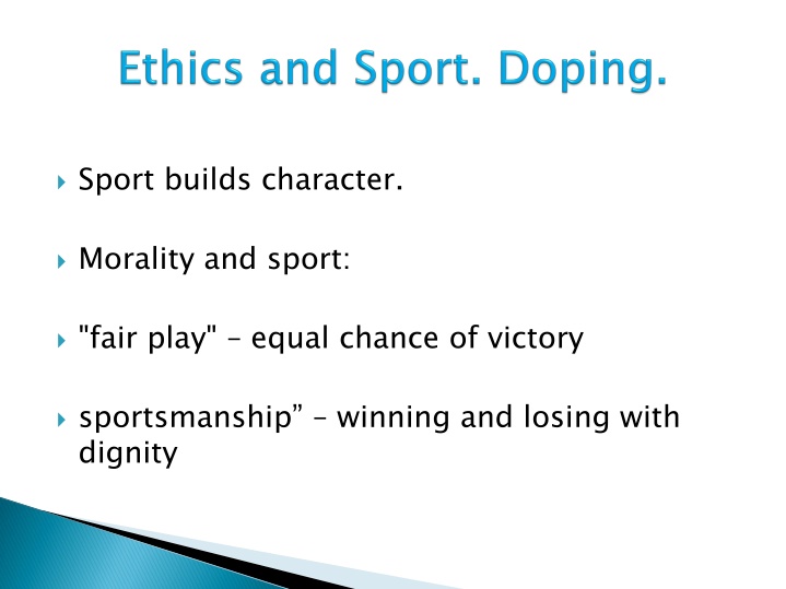 sport builds character