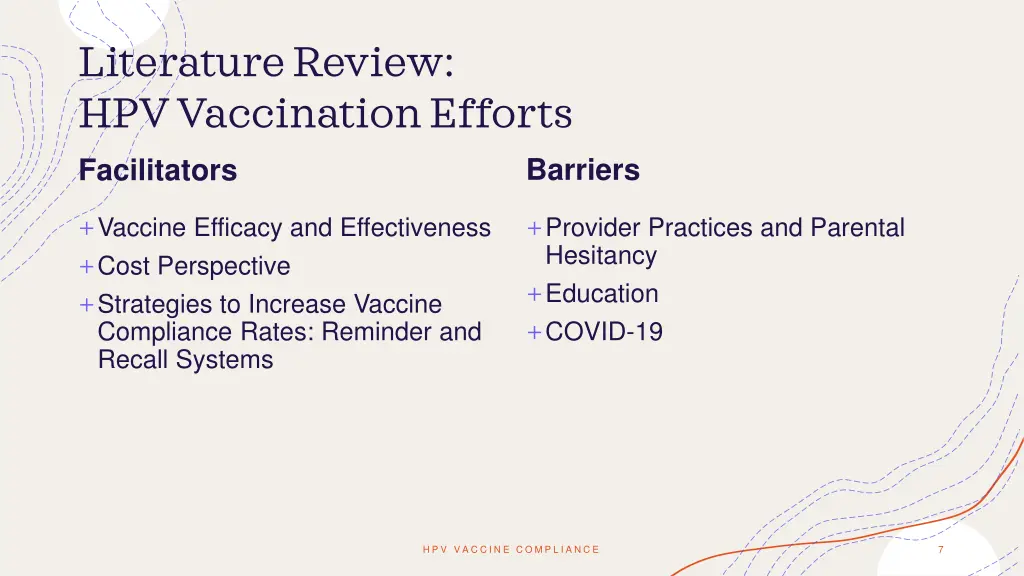 literature review hpv vaccination efforts