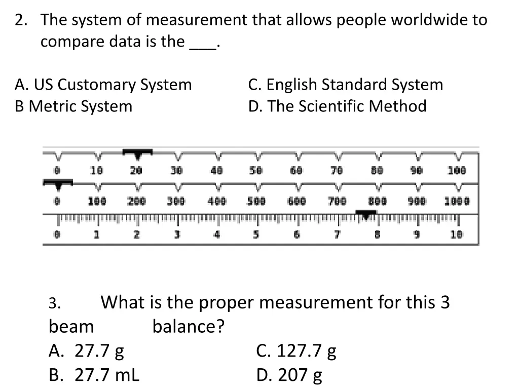 2 the system of measurement that allows people