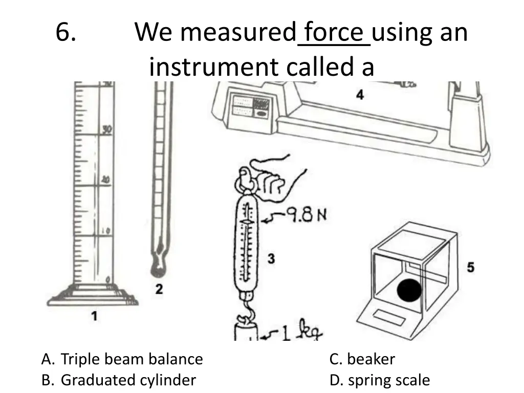6 we measured force using an instrument called a