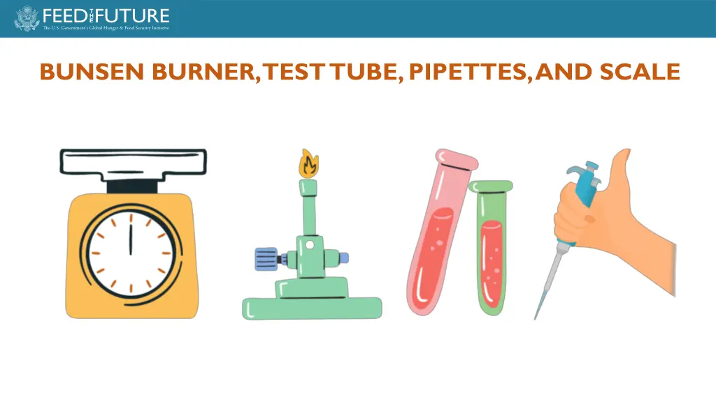 bunsen burner test tube pipettes and scale