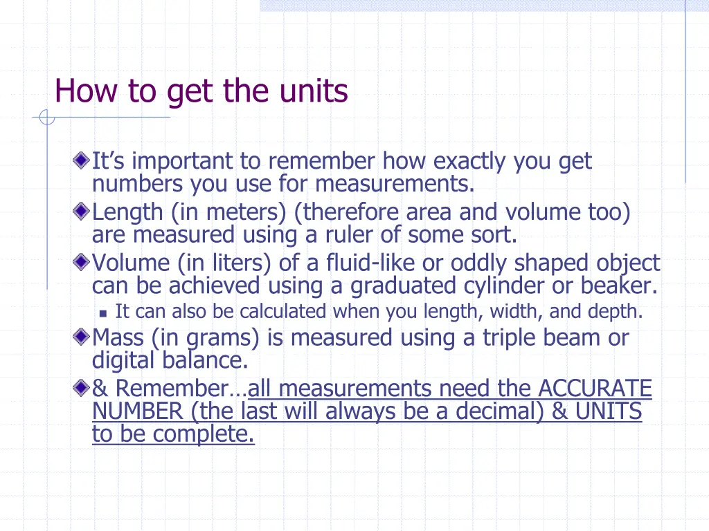 how to get the units