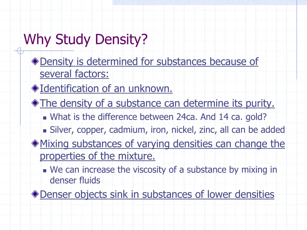 why study density