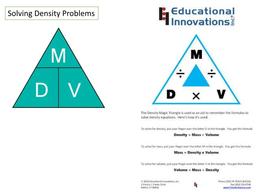 solving density problems