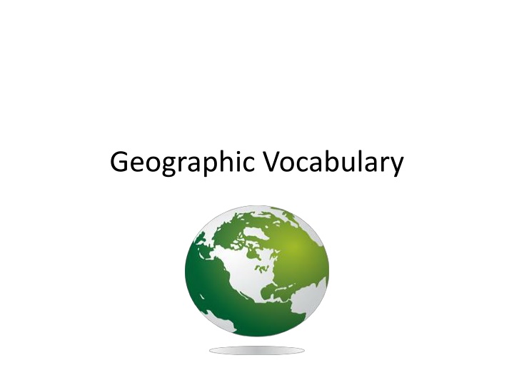 geographic vocabulary
