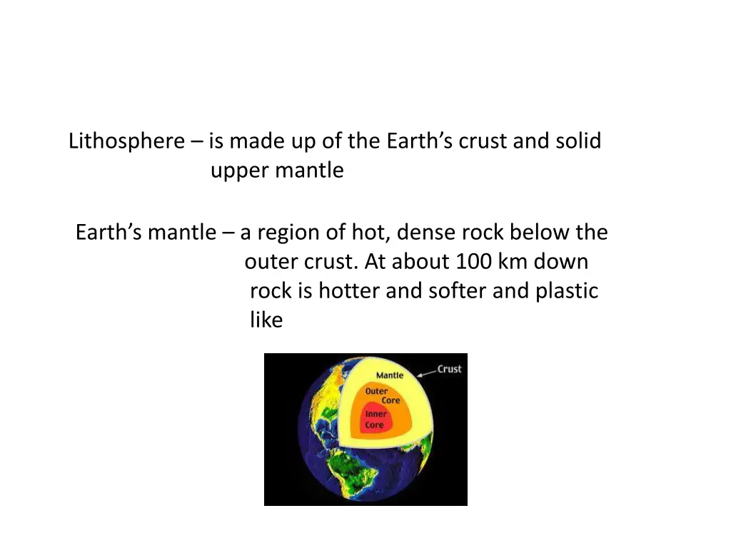 lithosphere is made up of the earth s crust