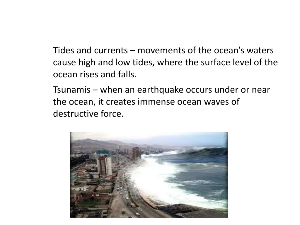 tides and currents movements of the ocean