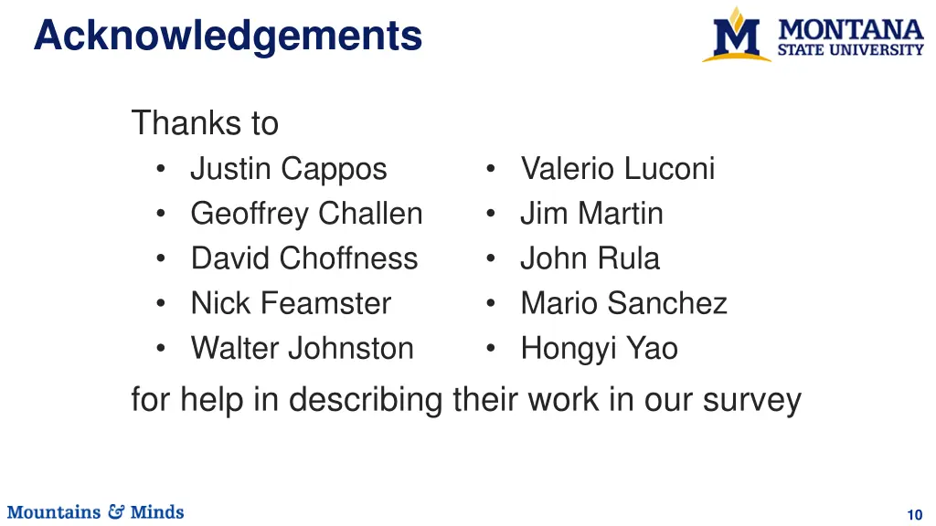 acknowledgements