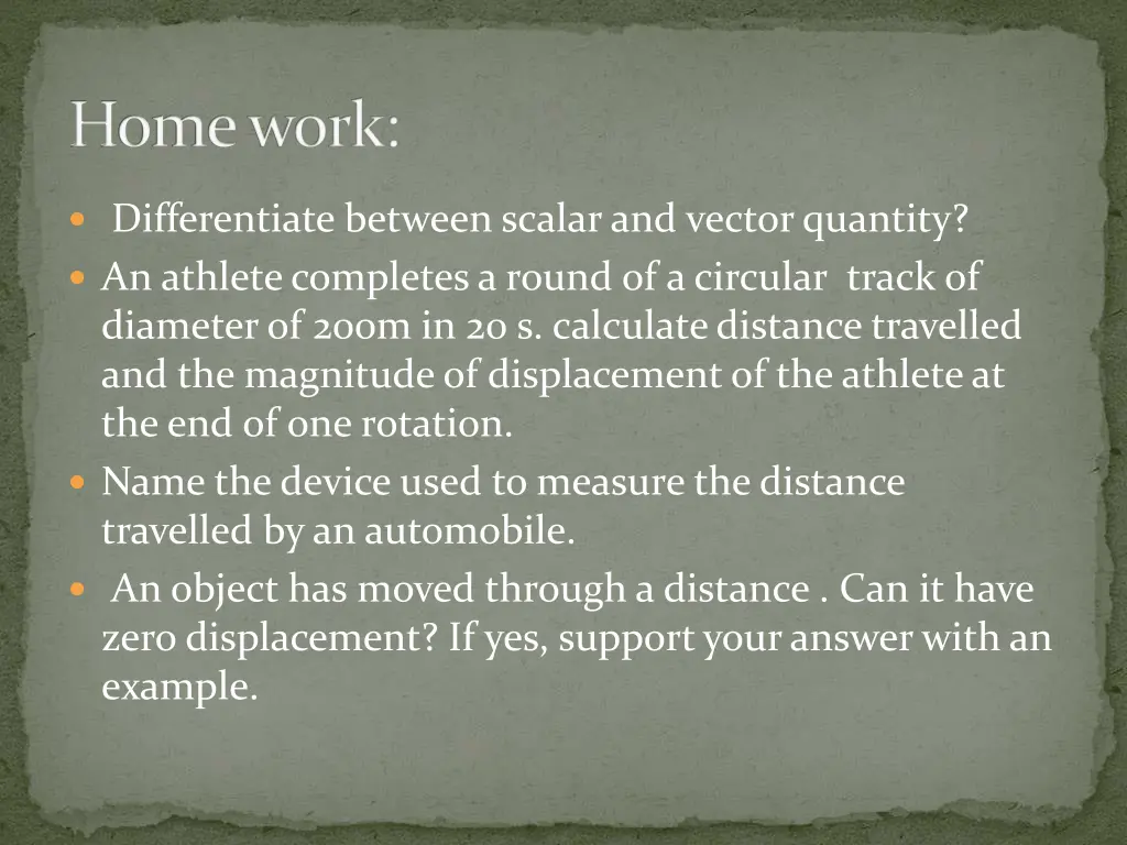 home work