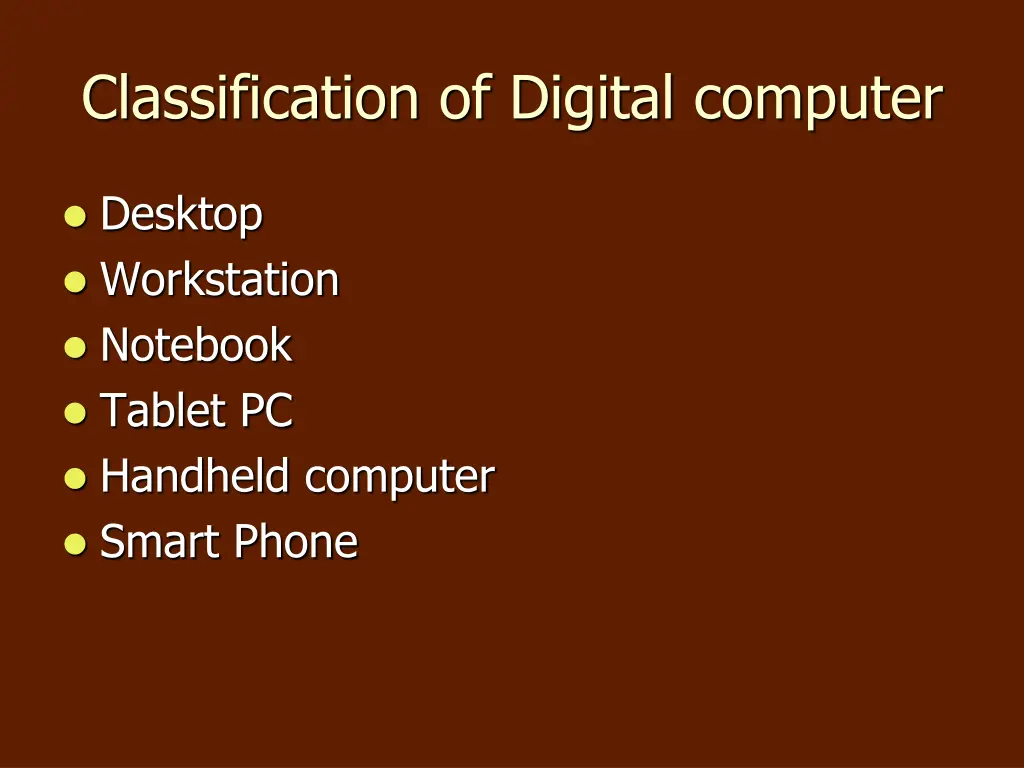 classification of digital computer