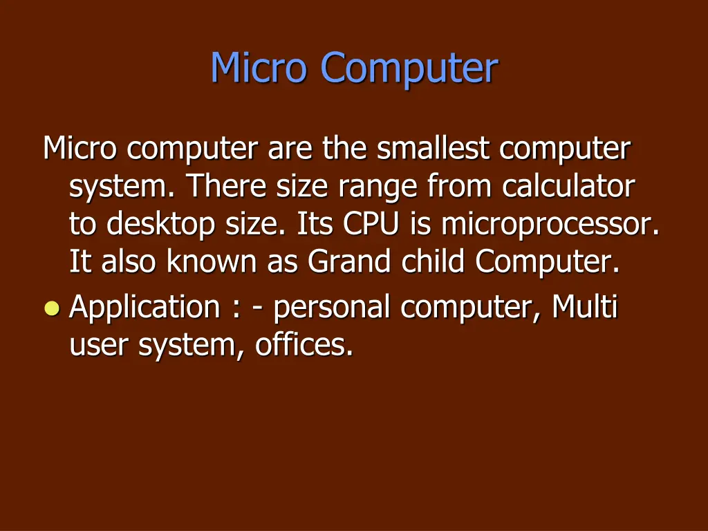 micro computer