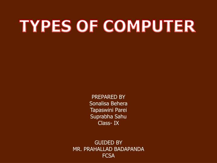 types of computer