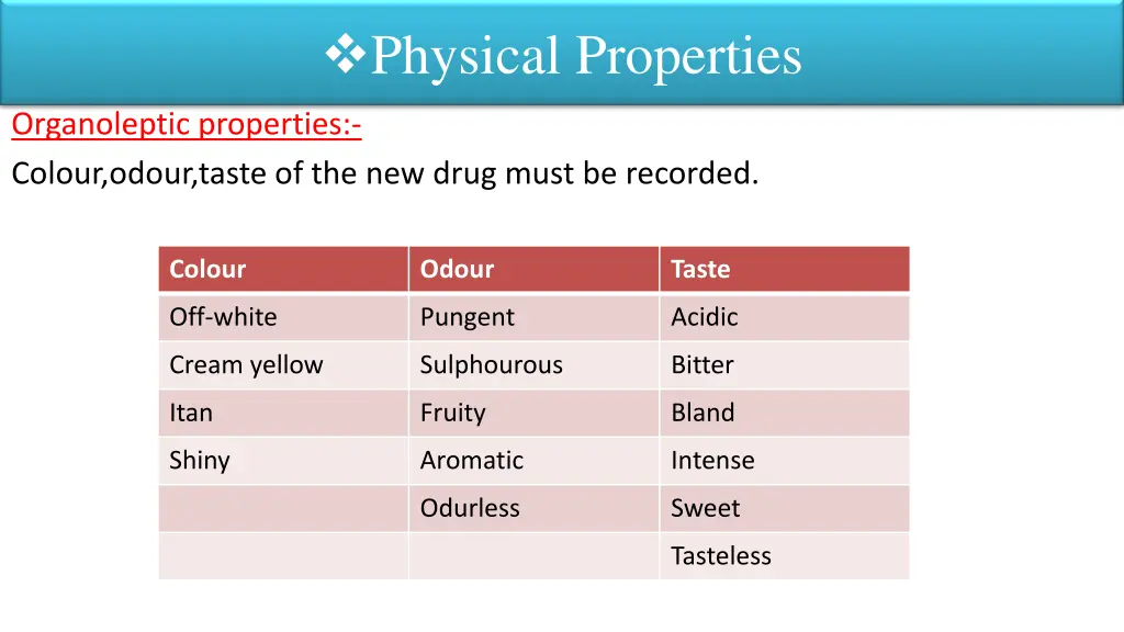 physical properties