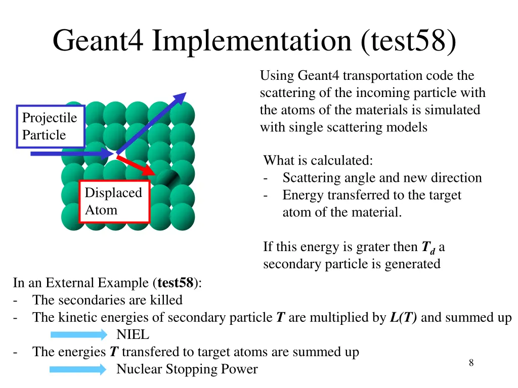 geant4 implementation test58