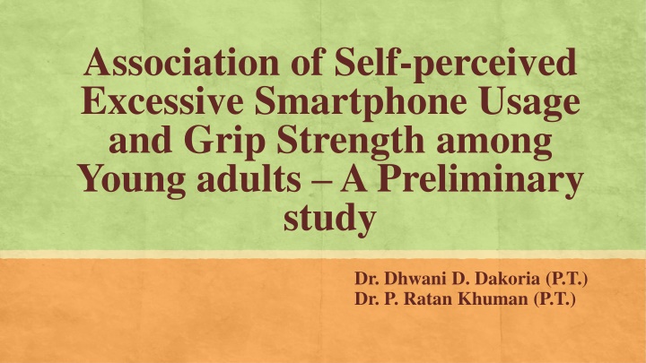 association of self perceived excessive