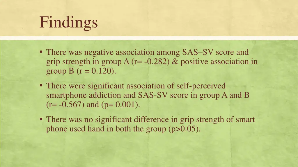 findings
