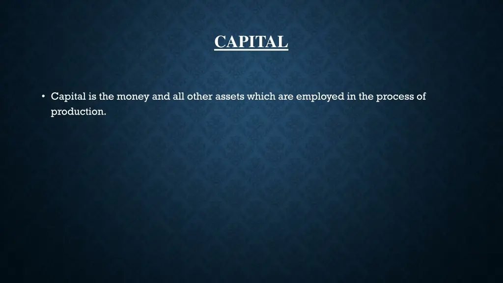 capital