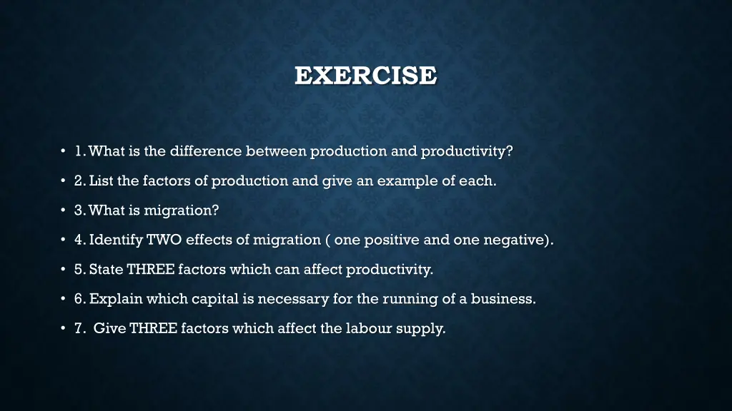 exercise