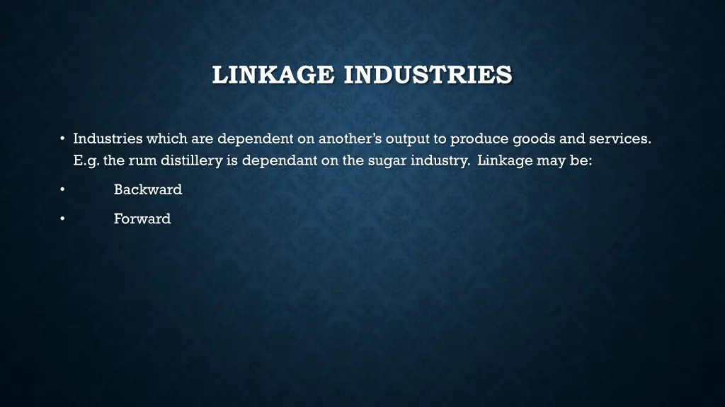 linkage industries