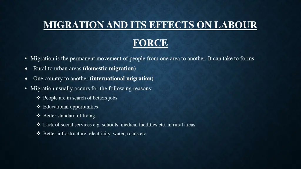 migration and its effects on labour