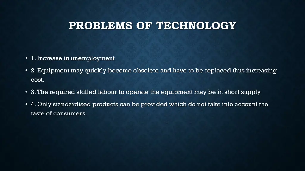 problems of technology
