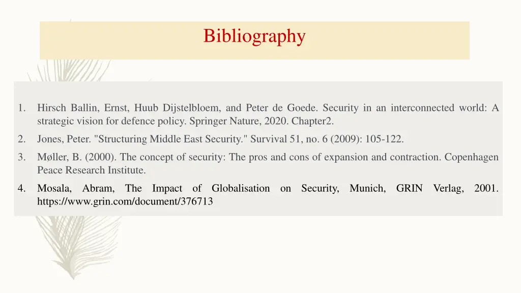 bibliography