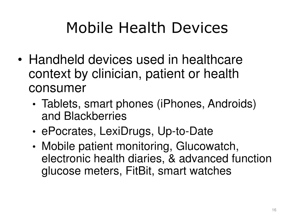 mobile health devices