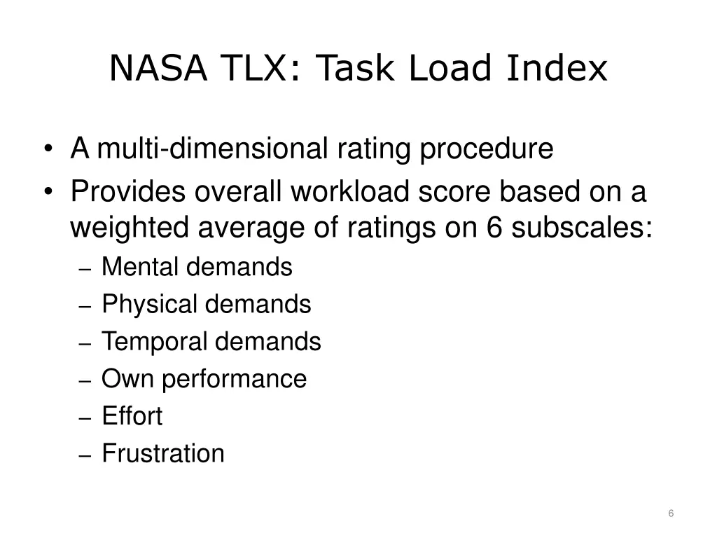 nasa tlx task load index