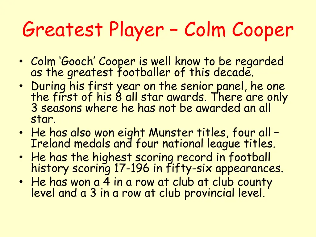 greatest player colm cooper