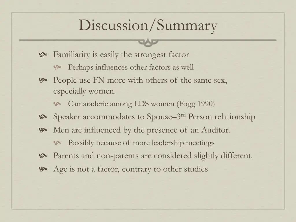 discussion summary
