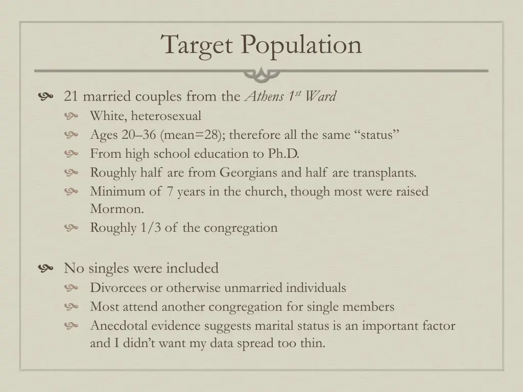 target population