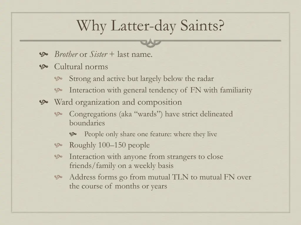 why latter day saints
